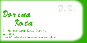 dorina kota business card